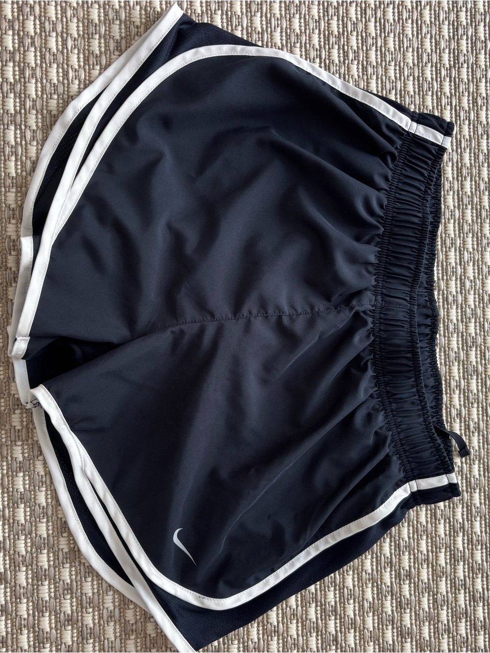 Nike Navy Athletic Shorts with White Trim